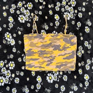 camo cropped cami